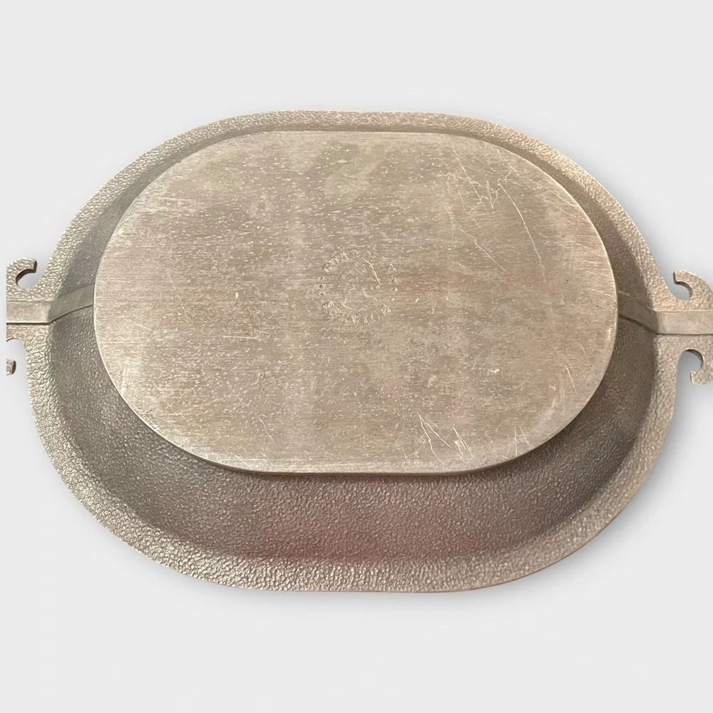 Guardian Service Vintage‎ Hammered Aluminum Oval Serving Bowl Dish Plate Tray